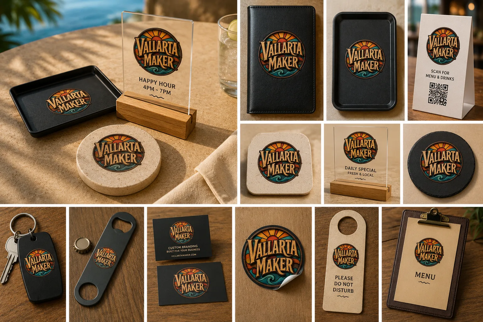Vallarta Maker restaurant branding collection